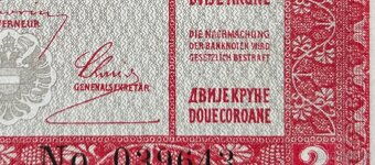 Bankovky Rak- Uhorsko 2 Kronen 1914 vzácne série aUnc - 8