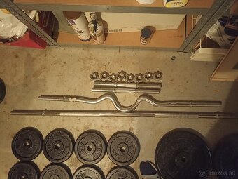 Kotúče na činky 120kg, Bench, Tyče, Jednoručky - 8