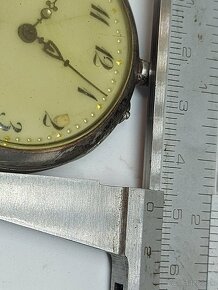Predám funkčné strieborné vreckové hodinky Remontoir Cylindr - 8