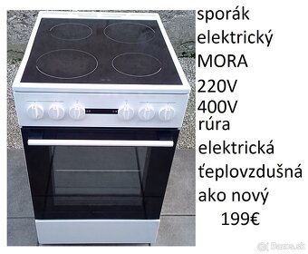 predám sporák aj s káblom rovno do zásuvky 230V - 8