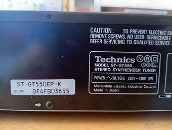 Predám tuner Technics ST-GT550 - 8