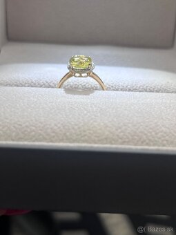 Zlatý Prsteň diamanty a Peridot - 8