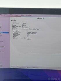  Apple MacBook Air M1 2020 - 8GB / 256GB | plne funkčný  - 8