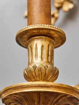 Luxusné nástenné lampy neoklasicistické – pozlátený bronz - 8