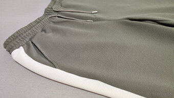 Pánske voľnočasové nohavice olivovo zelené - 8