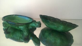 veľká korytnačka  -malachitové sklo - 8