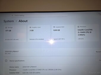 PC i5-10400, 8GB, 256GB SSD, GTX660 Ti, Win11 - 8