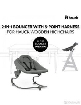 Hauck rastúca stolička BETA s kolieskami Dark Grey - 8