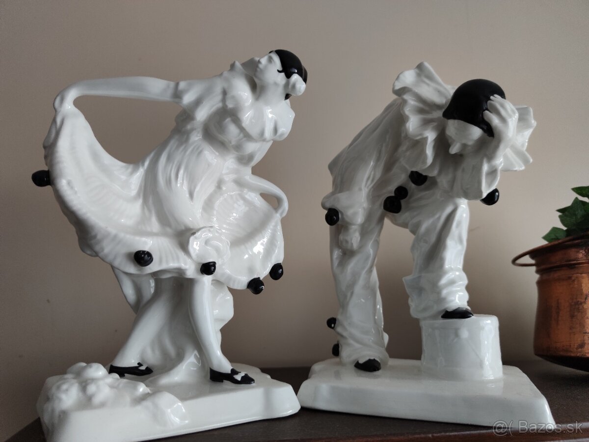 Staré věci - lampa, svícen, sochy, citera, čajová souprava - 9