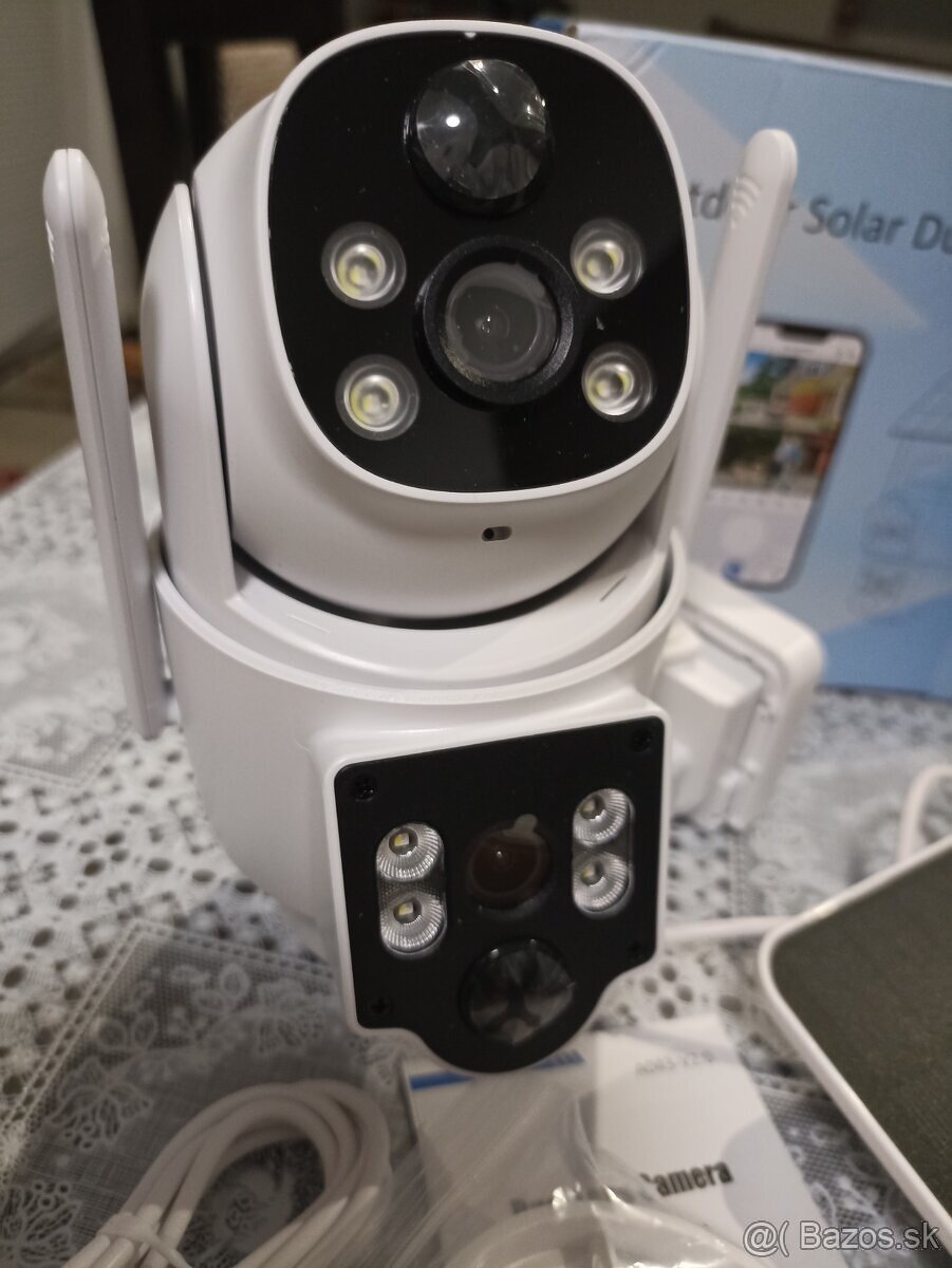 Solárna bezpečnostná wifi kamera, nová - 9