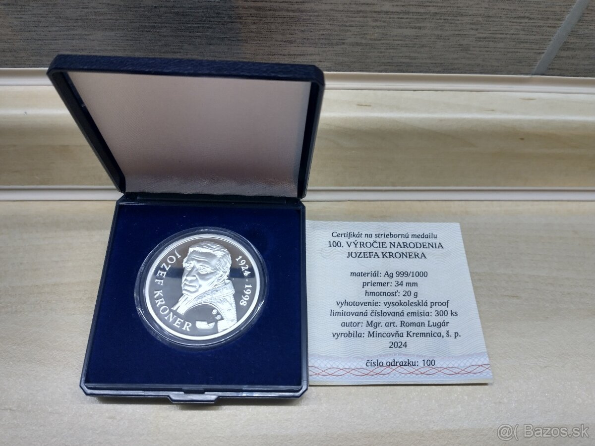 strieborné pam.medaile, vznik ČSR, šlikovského toliar 1519, - 9