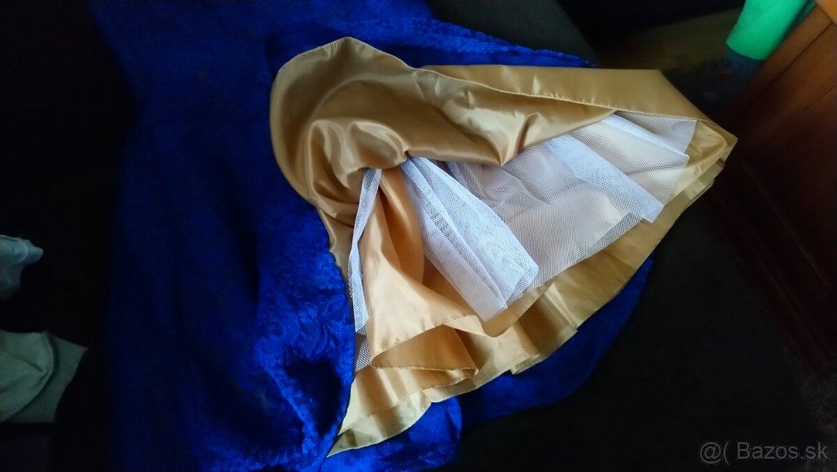 modré elegantné šaty - 9