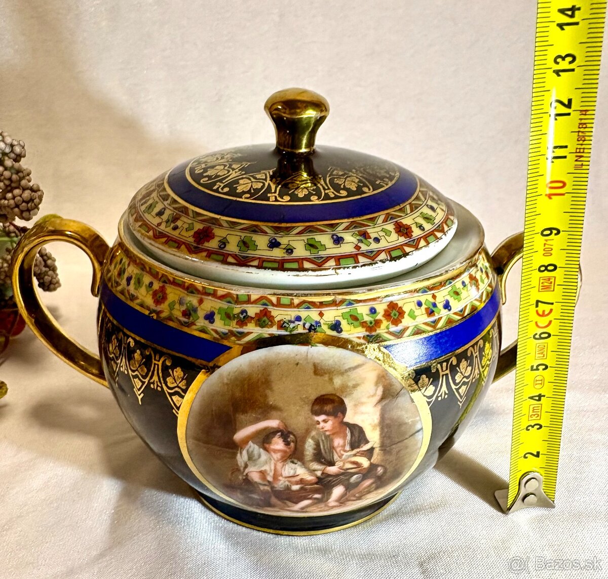 Porcelánové doza stará Vieden - 9