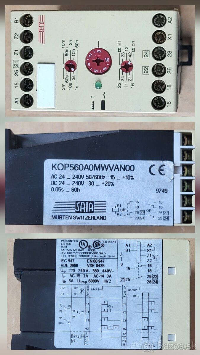 relé, časové relé, prúdové relé - 9