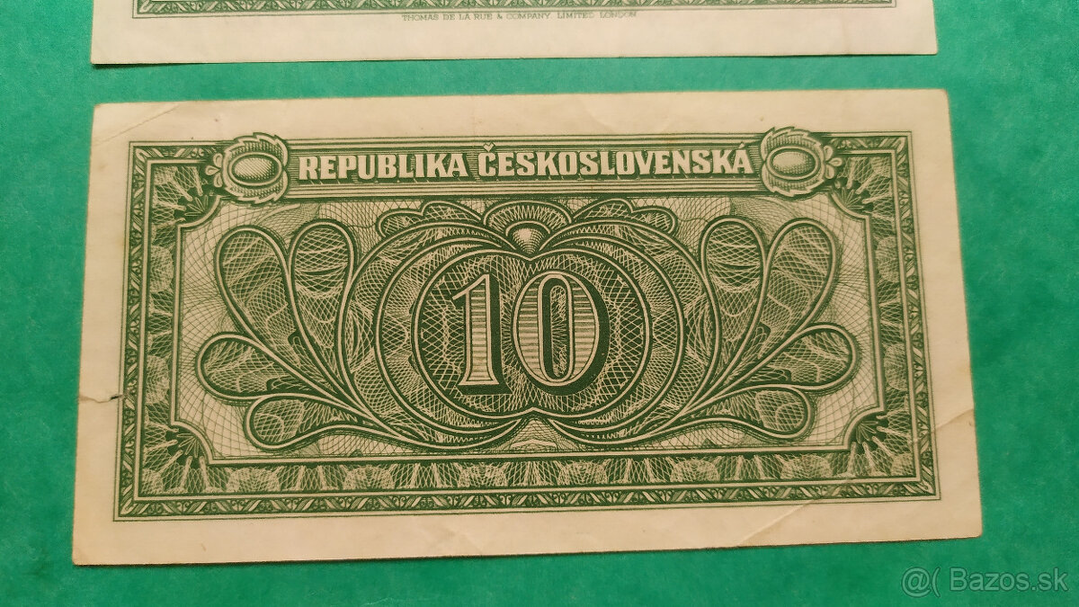 10 Kčs 1945 a 1950 - 9