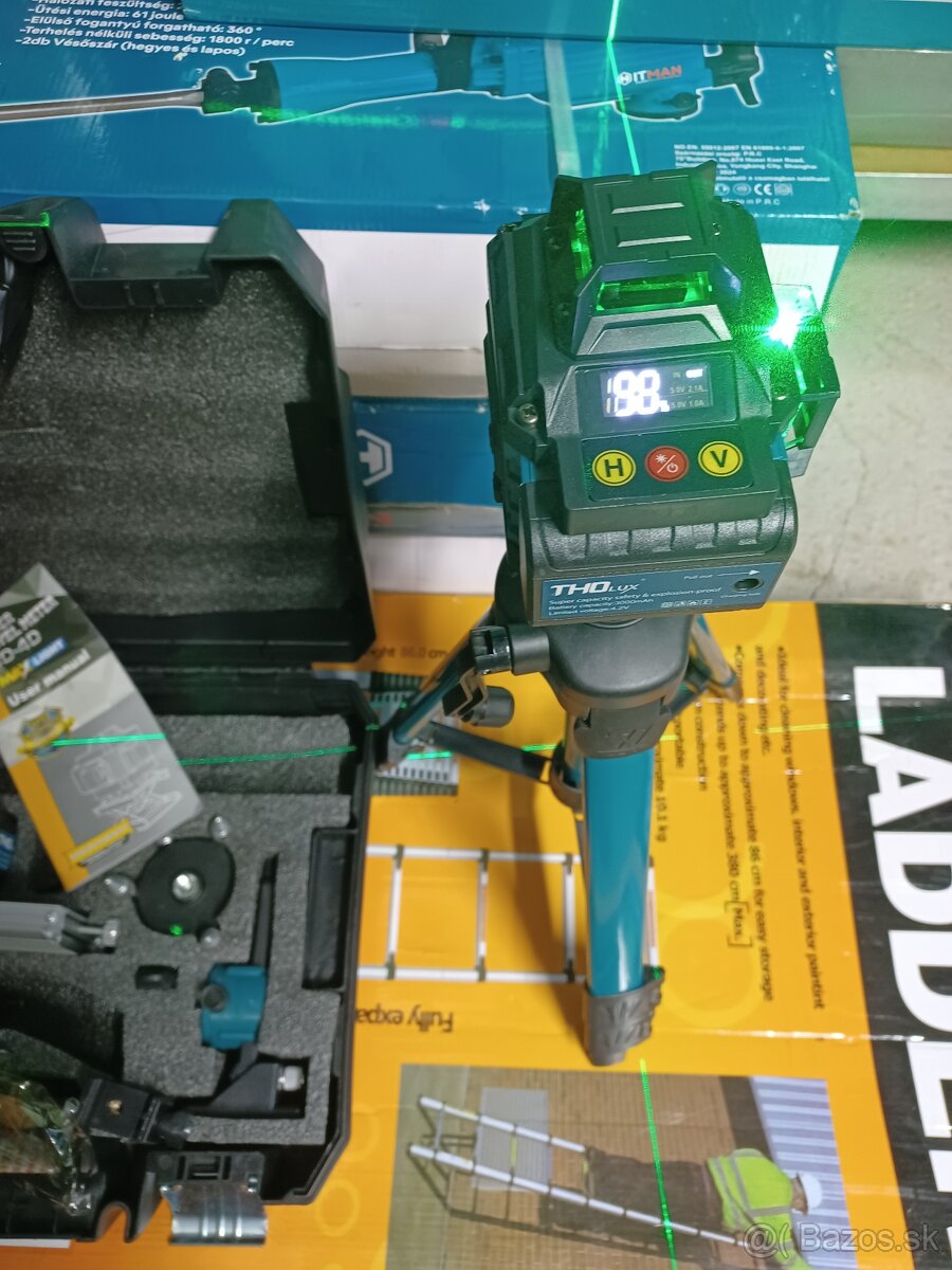 PREDAM LASER 4 BODOVY SO STOJANOM.2X BATERIE 5AH - 9