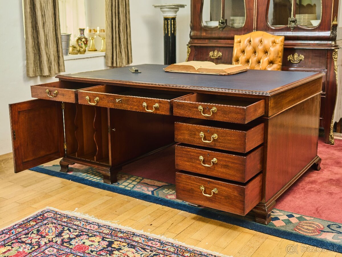 Veľký anglický písací stôl. Obojstranný - 9