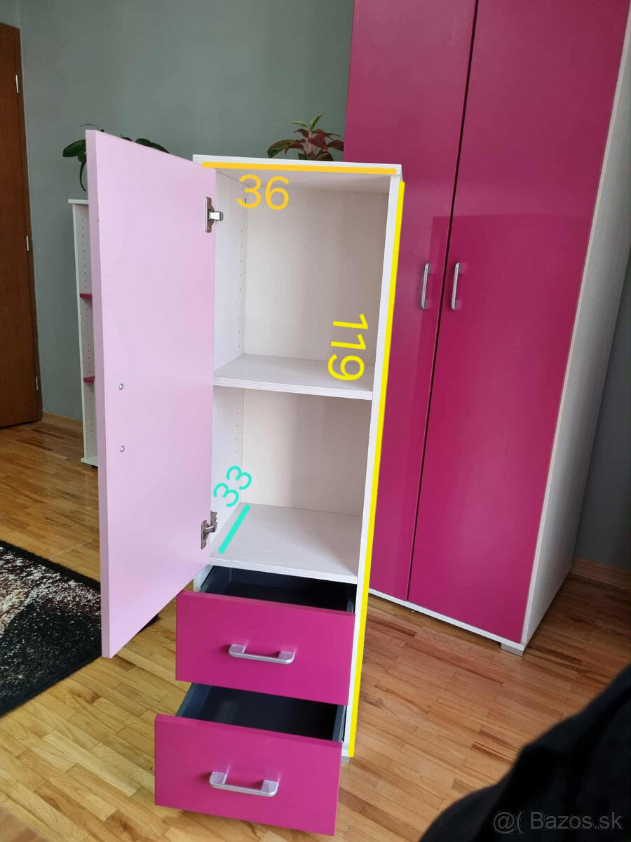 predám dievčenskú zostavu skríň - 9