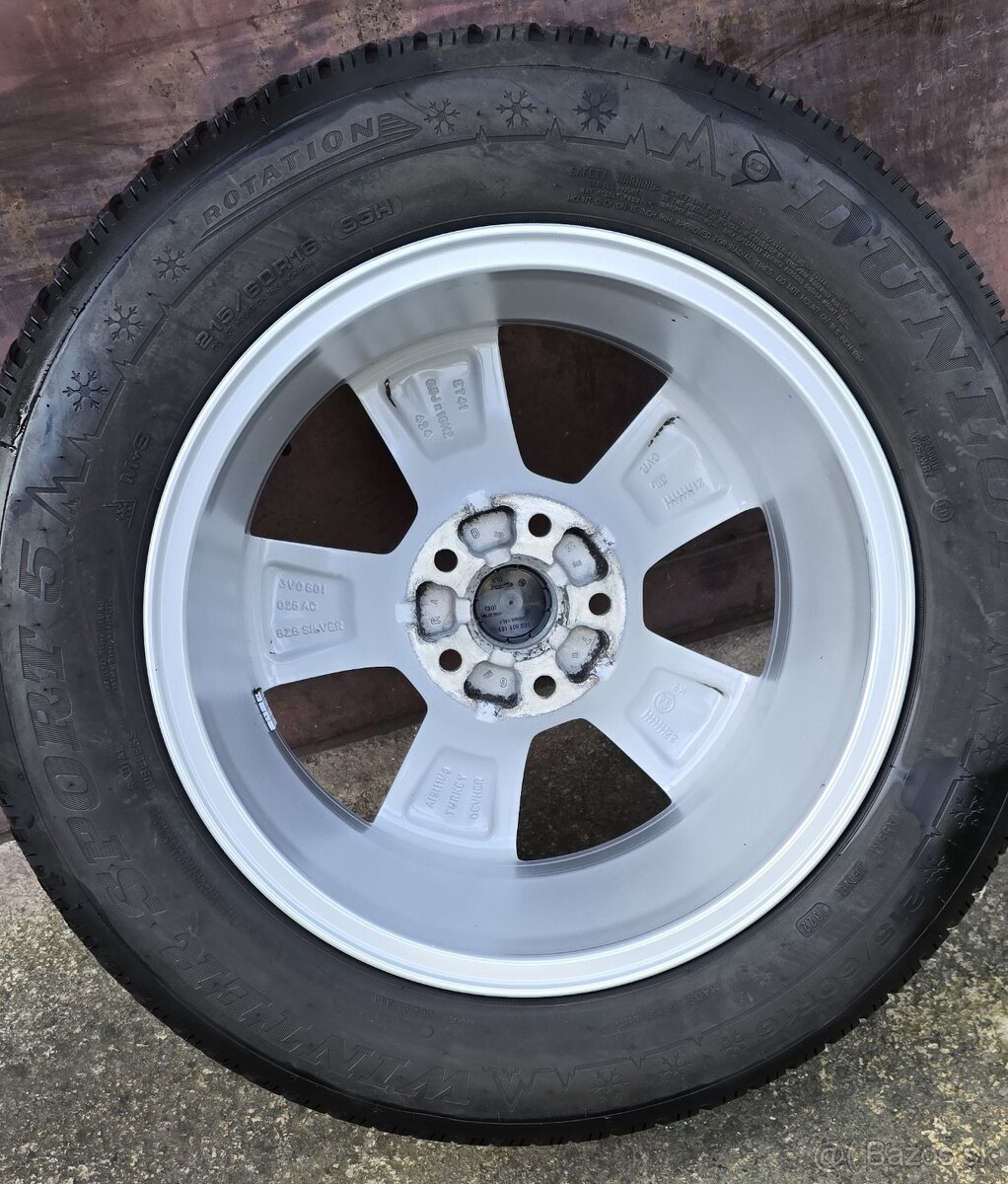 5x112,r16,ŠKODA,6,5Jx16,et41-215/60-Dunlop-2022-5,2mm - 9