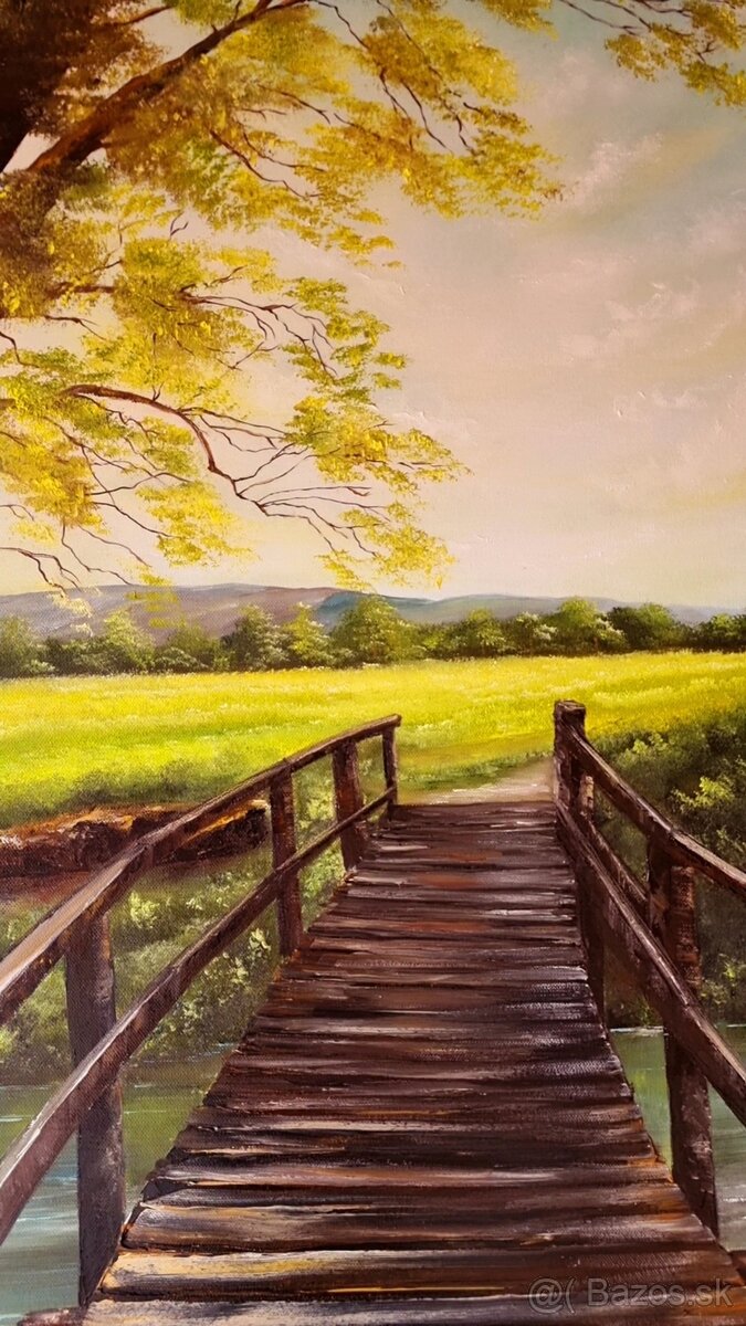 Olejomaľba – Starý most / Príroda (60x80 cm) - 9