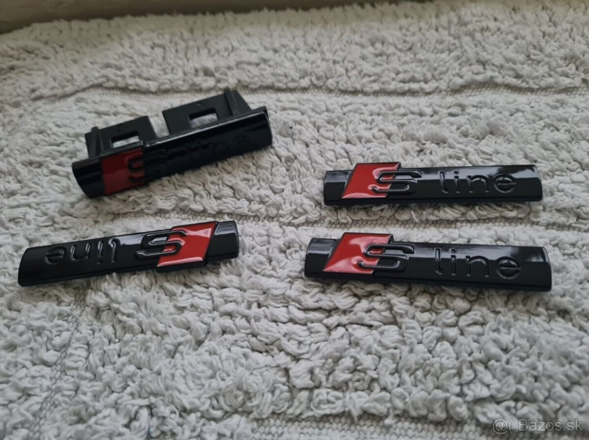 Cierne a sive Napisy S-LINE pre AUDI - 9