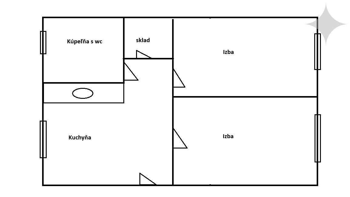 Prievidza – ul. Sama Chalupku / Prenájom 2-izbového bytu (50 - 9