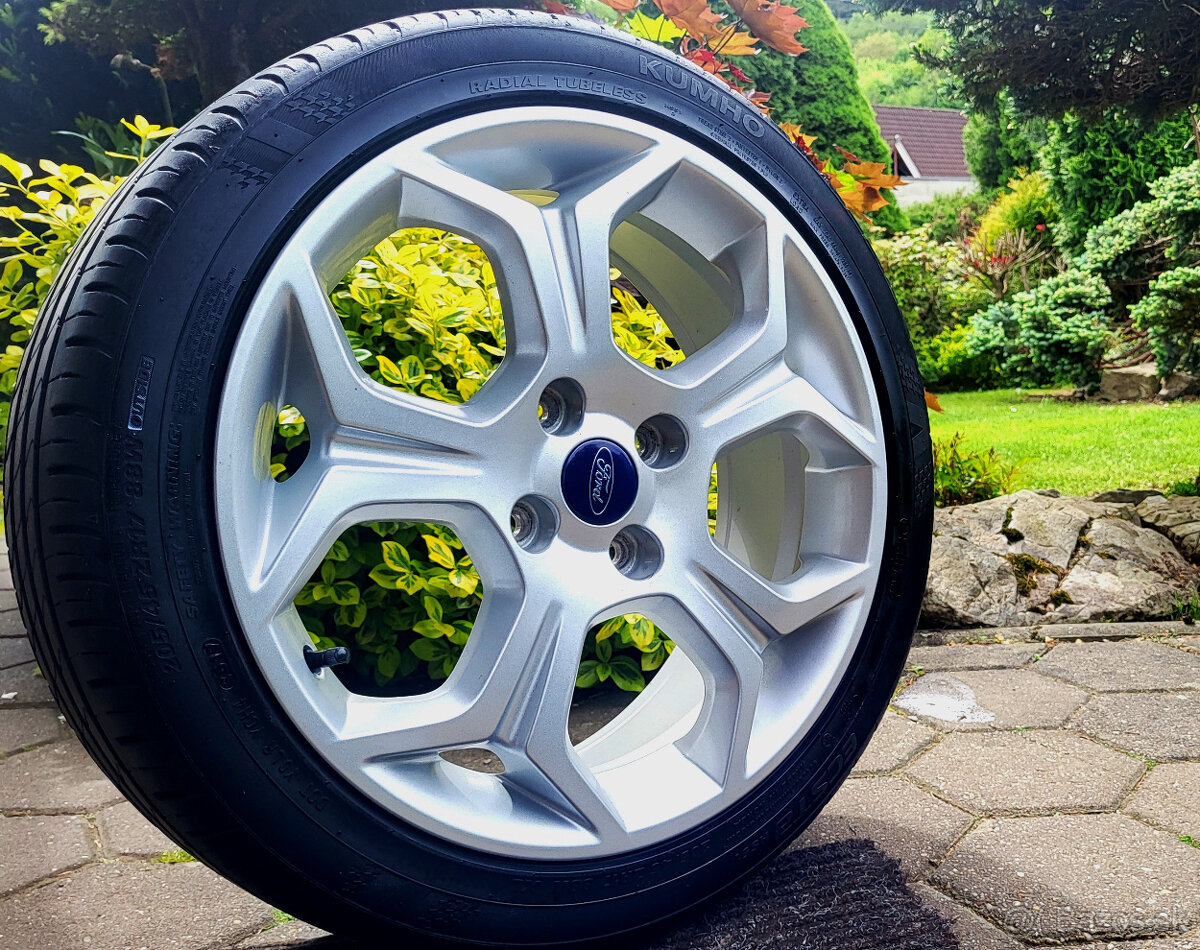 alu R17 4x108, letné pneu 205/45, orig. Ford Fiesta ST - 9