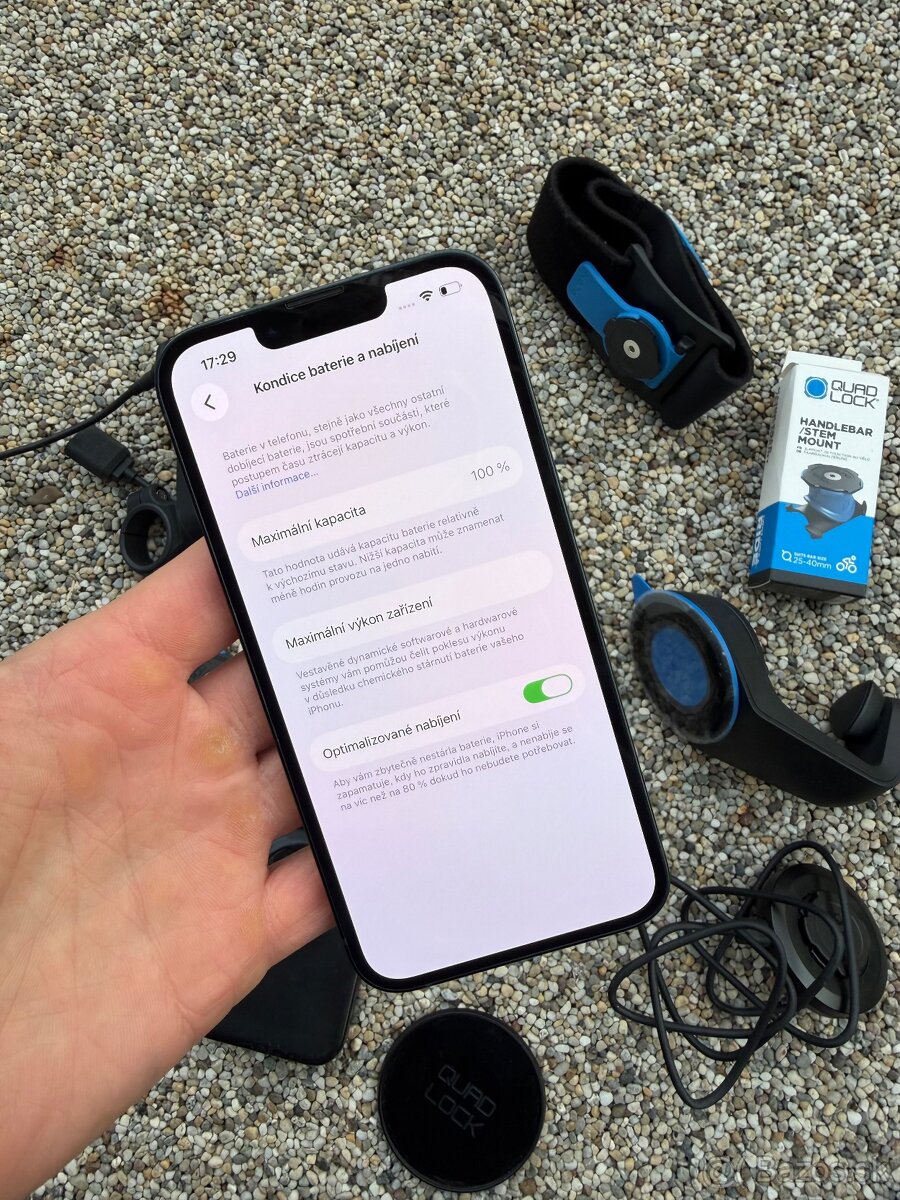 IPhone 14 + QUAD lock - baterie 100% - 9