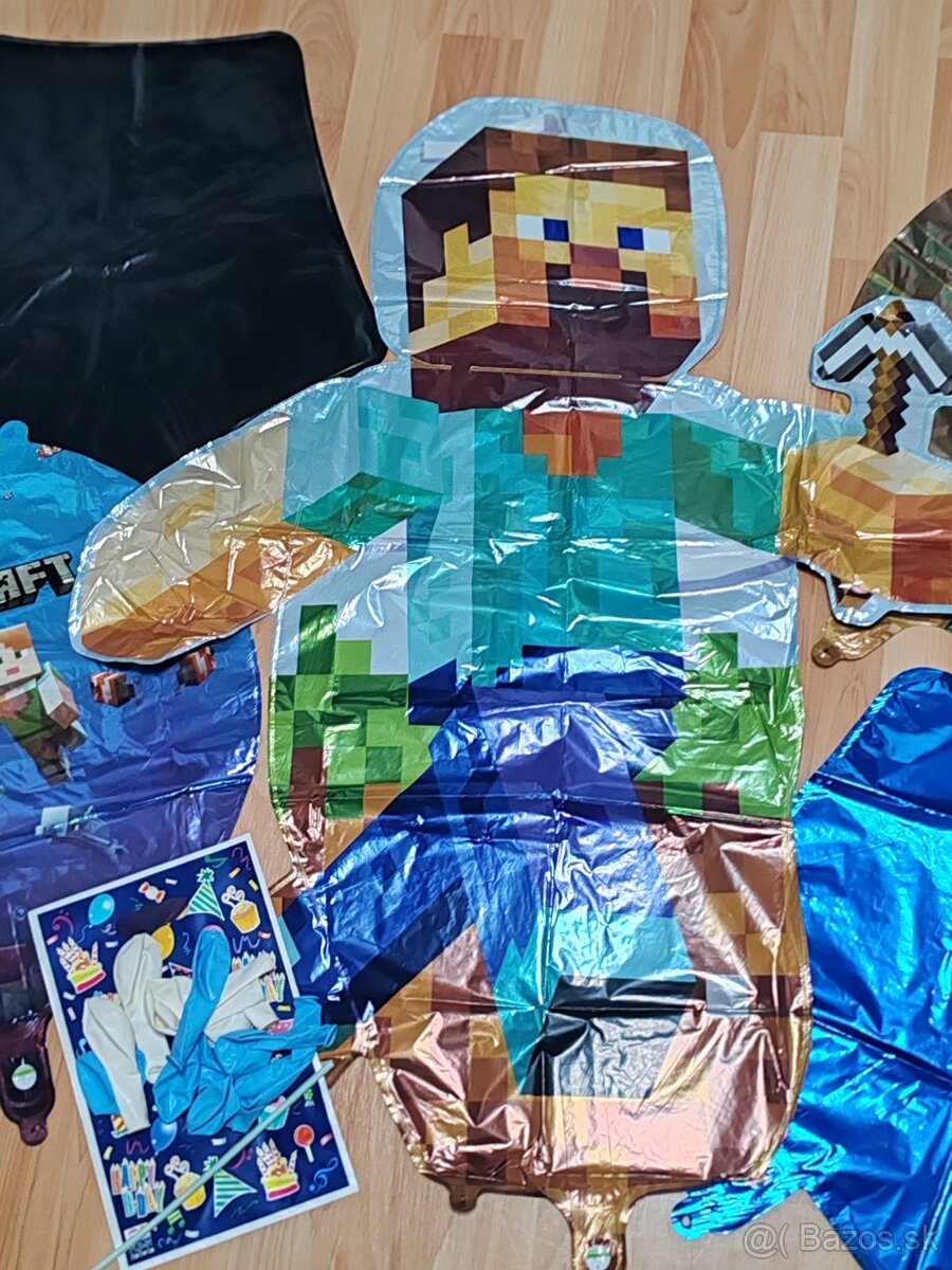 Nové veľké balóny Minecraft aj s mečom- AŽ 15/16/17 kusov - 9