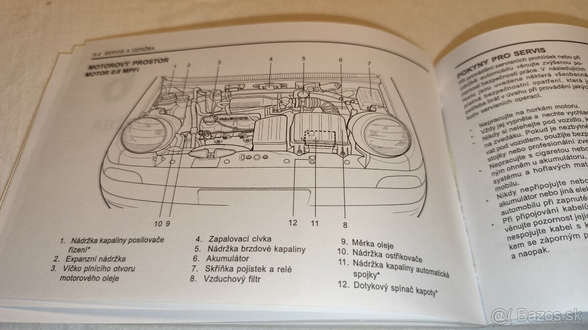 Daewoo MATIZ – návod k obsluze pro uživatele - příručka - 9