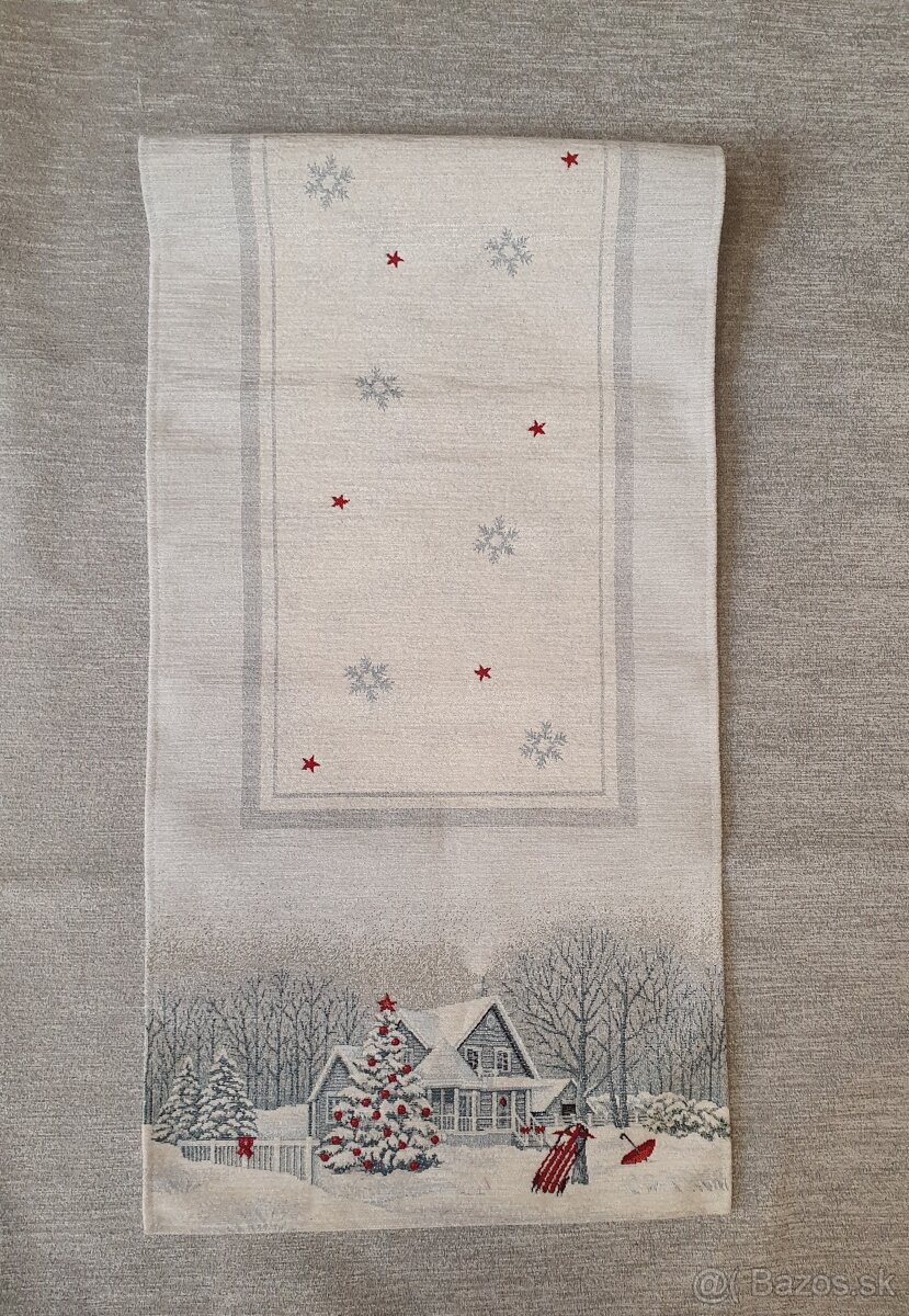 Vianocne gobelinove obrusy, štóly, vankúšiky - 9