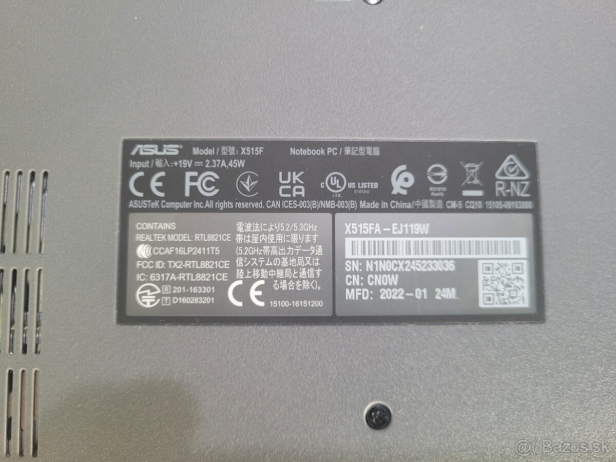 Notebook ASUS X515FA-EJ119W - 9