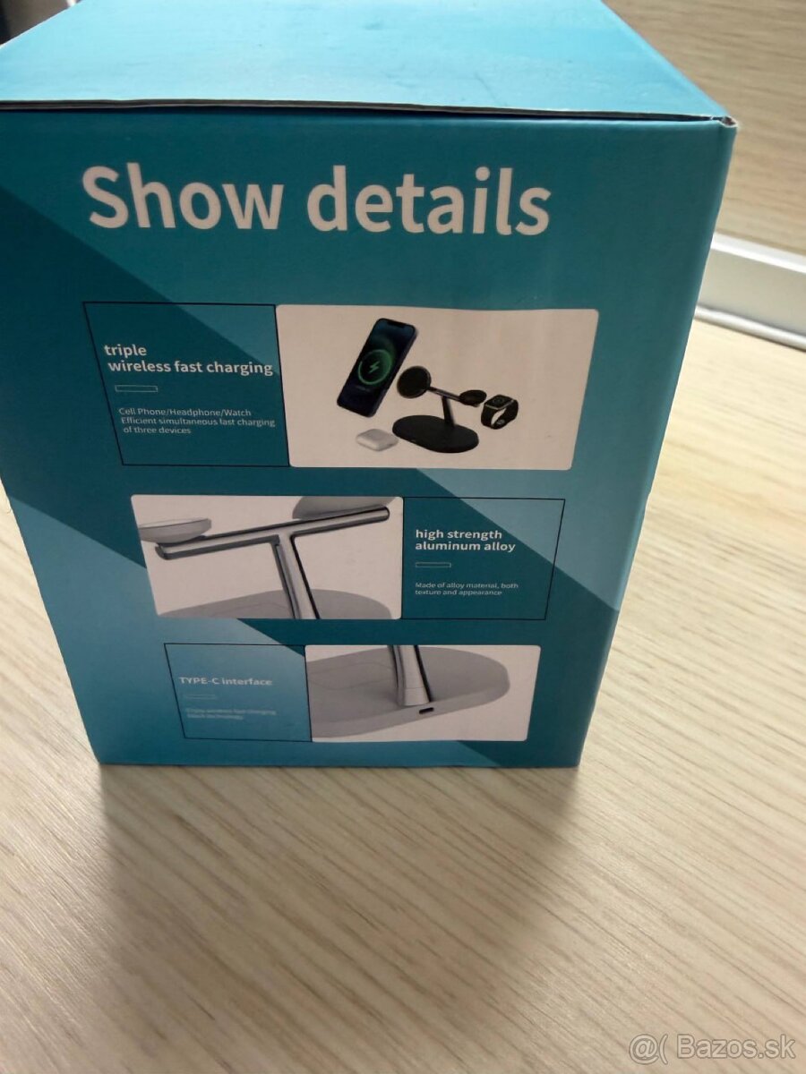 Bezdrôtová nabíjačka 3-v-1 pre mobilný telefón (nová) - 9