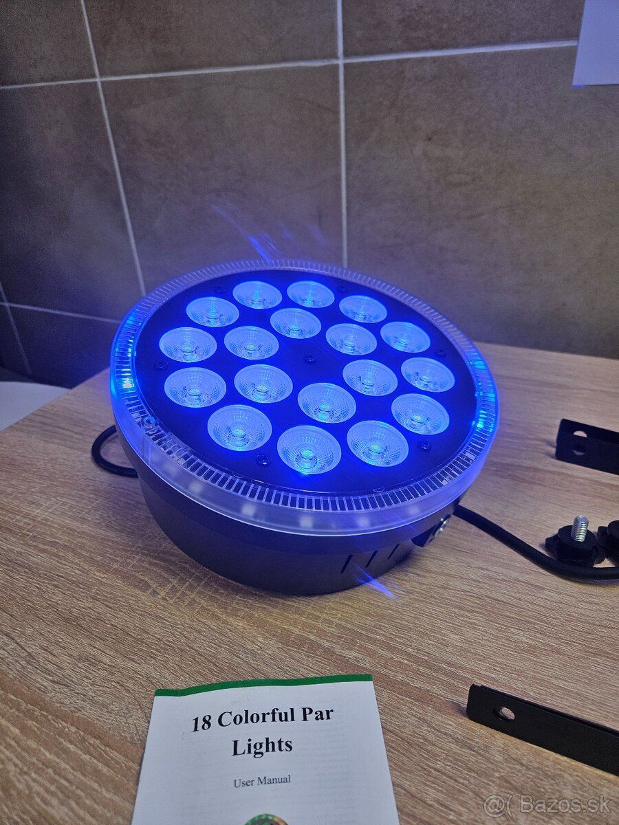 6x Led par 180W s led kruhom, RGBW, dmx - 9