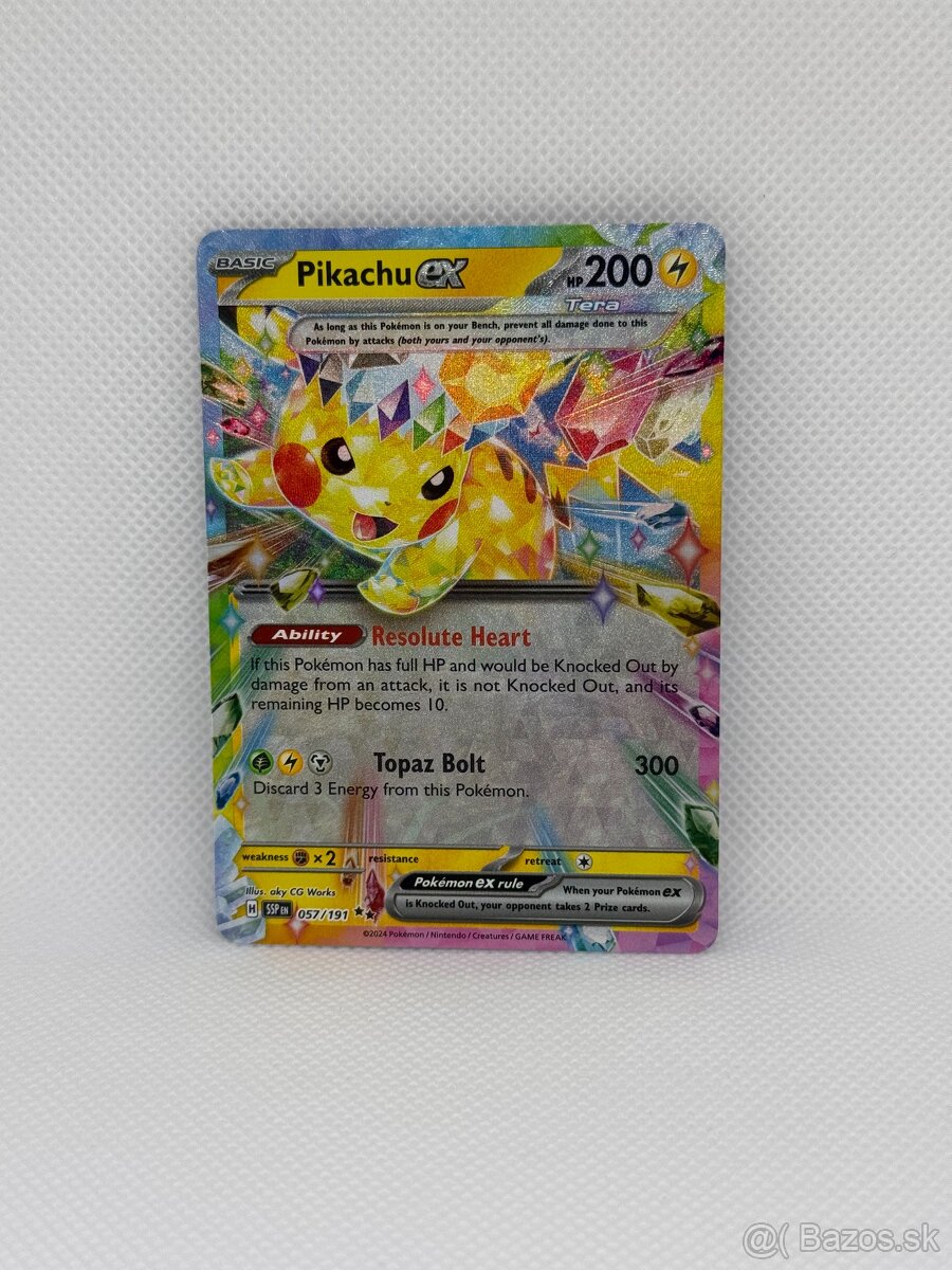 Pokémon karta Pikachu ex 057/191 – Surging Sparks – ORIGINÁL - 9