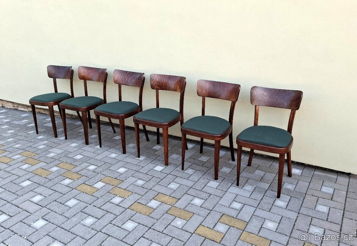 Polstrované jídelní židle THONET 6ks - 9