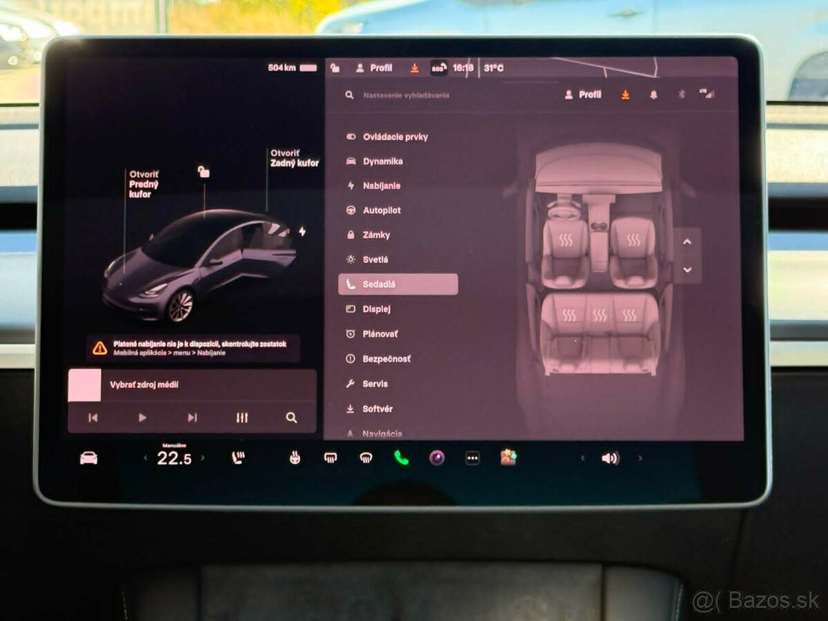 Tesla Model 3 FACELIFT LONG RANGE- AWD-tepelné-matná folia-b - 9