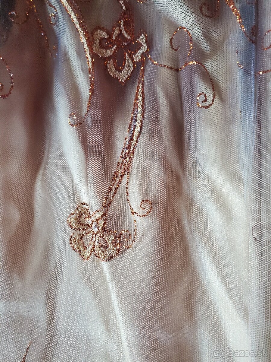 Spoločenské šaty zlaté - 9