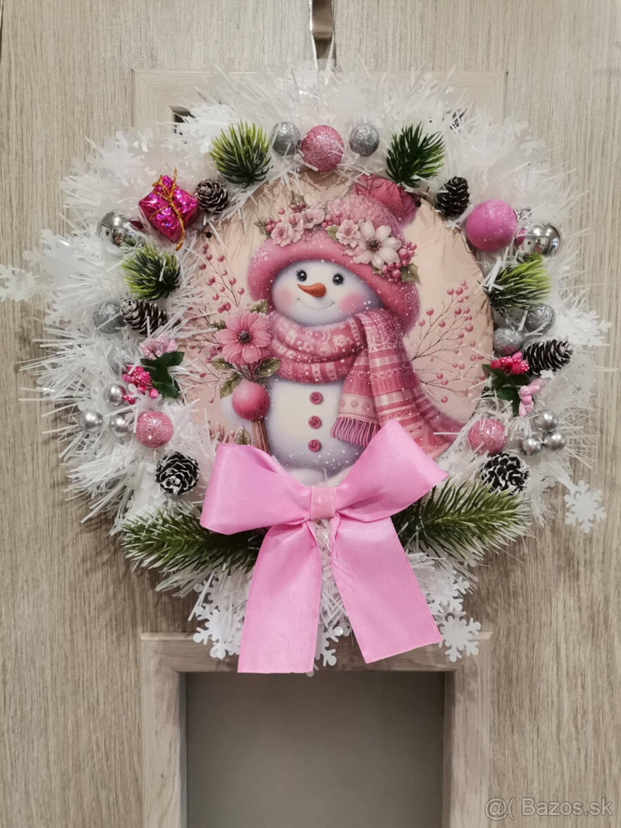 Vianočné a zimné venčeky na dvere. - 9