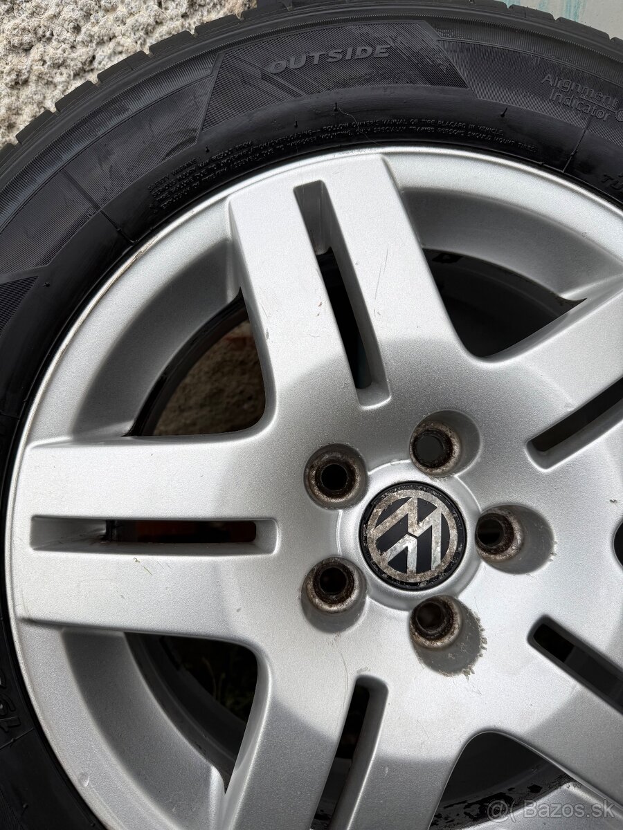 VW original elektrony + pneu R15 195/65 - 9