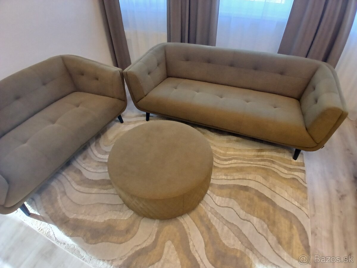 Sedacka 3+2 + taburetka - 9