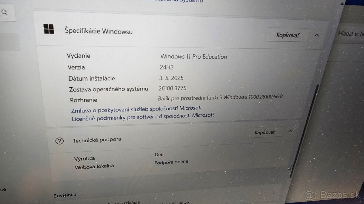 Zachovalý notebook Dell - krabica, nabíjačka, záruka - 9