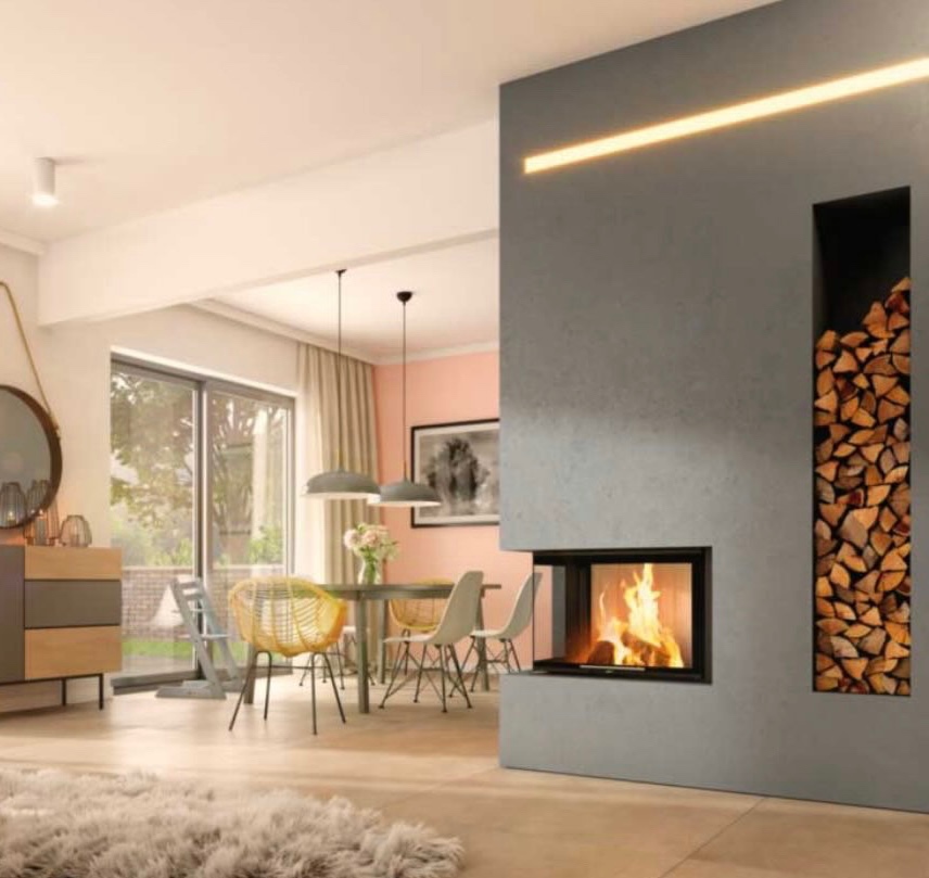 Zdvíhacia rohová krbová vložka SPARTHERM - 9