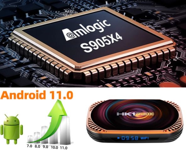Predám TV Box Android 11 HK1 4/64GB 8K S905X4 1000M - 9