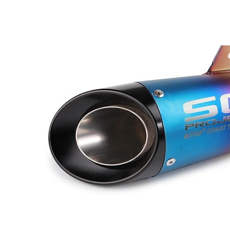Nový športový ladený Nerezový univerzálny moto výfuk - 9