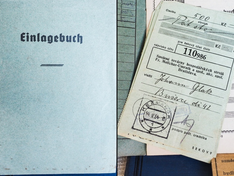 Drevená krabička Oetker s dokladmi. - 9