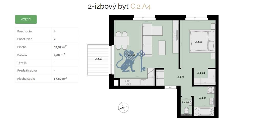 Na predaj 2-izbový byt s balkónom - A4 - 9