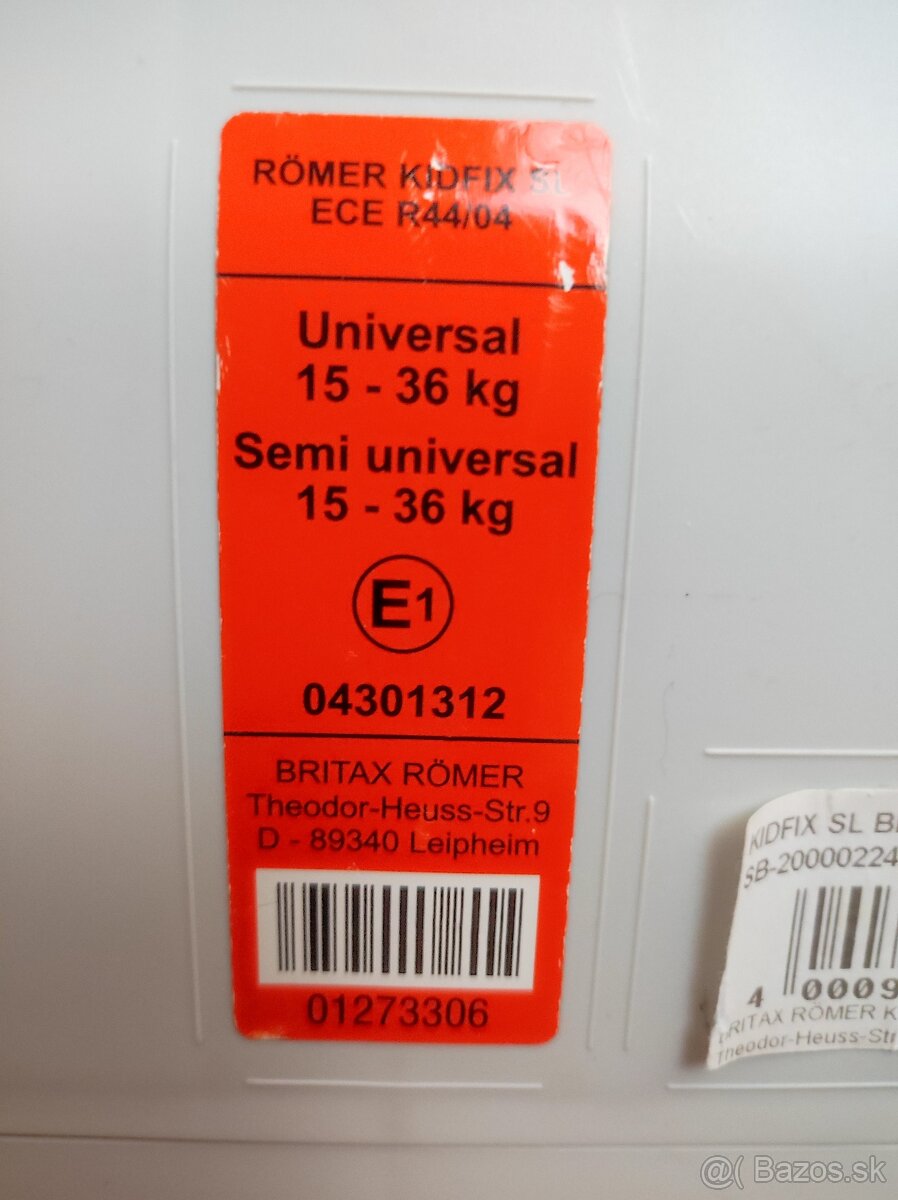 Autosedacka britax römer kidfix SL - 9
