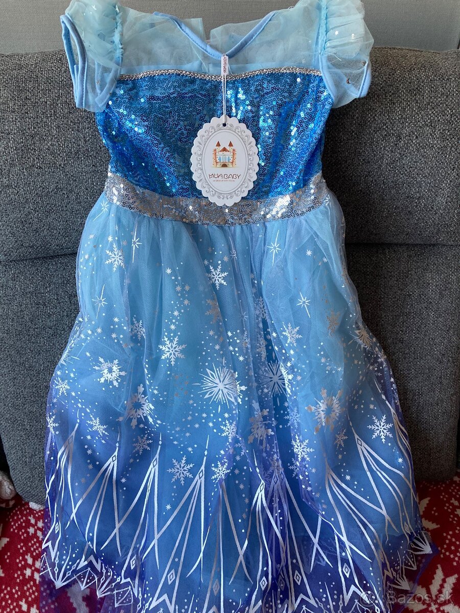 Nové šaty Frozen Elsa Anna kostým na cca 4-5 alebo 5-6 rokov - 9