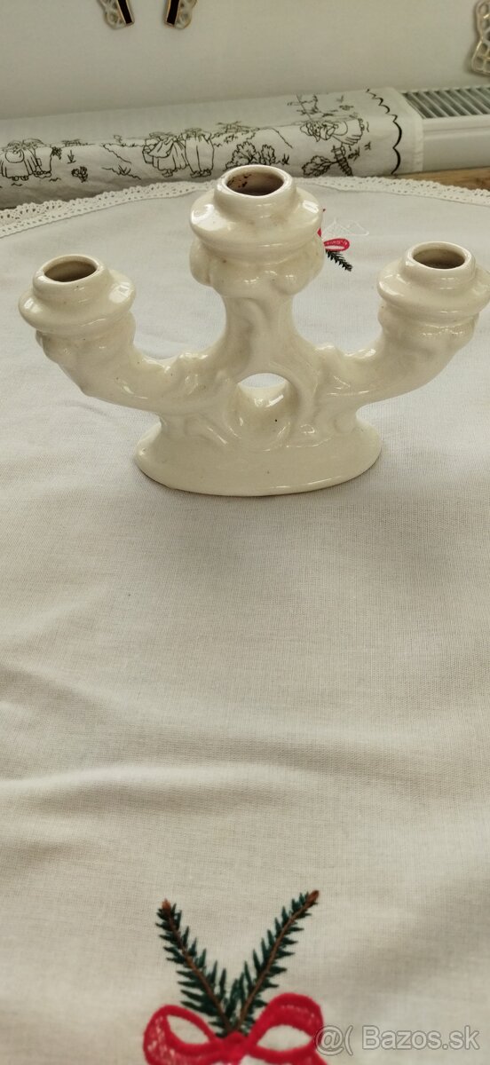 Růžový a bílý retro porcelán - 9